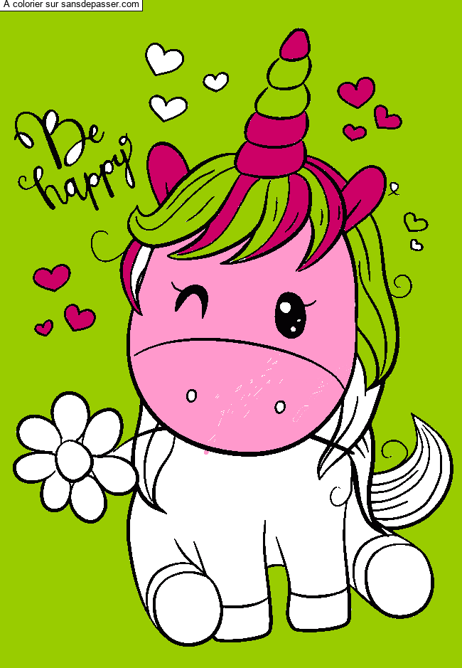 Licorne souriante par un invit&eacute;