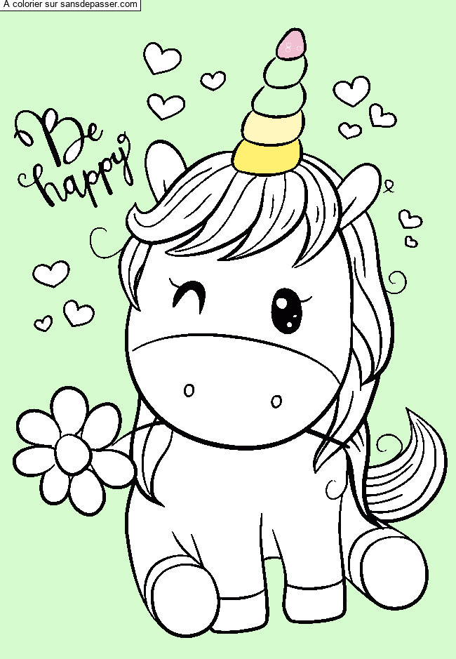 Licorne souriante par un invit&eacute;