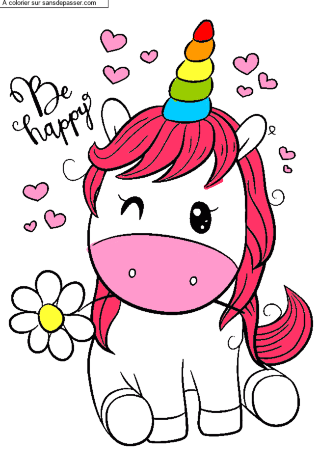 Licorne souriante par un invit&eacute;