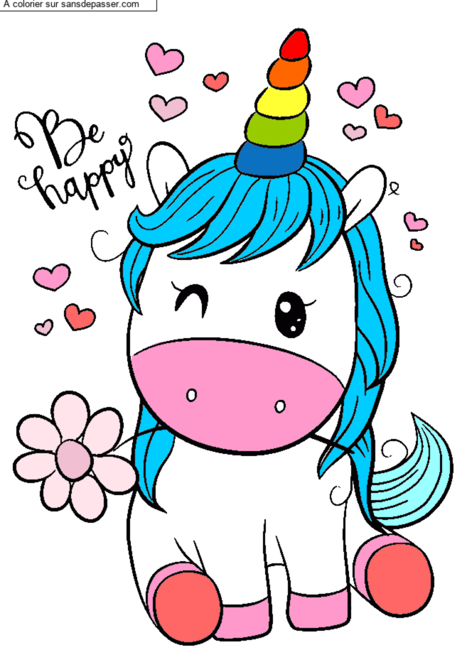 Licorne souriante par un invit&eacute;