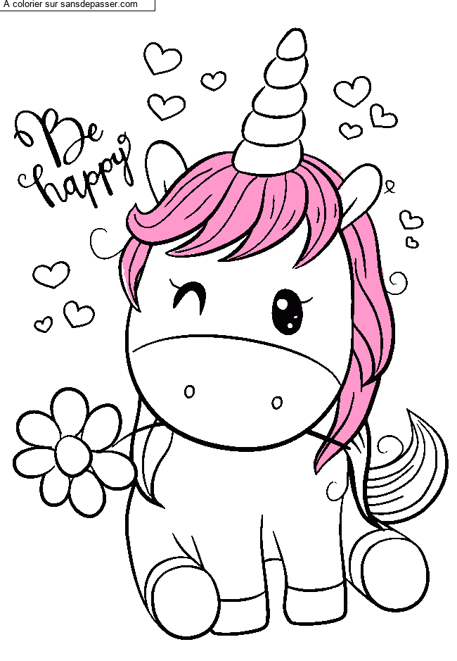 Licorne souriante par un invit&eacute;