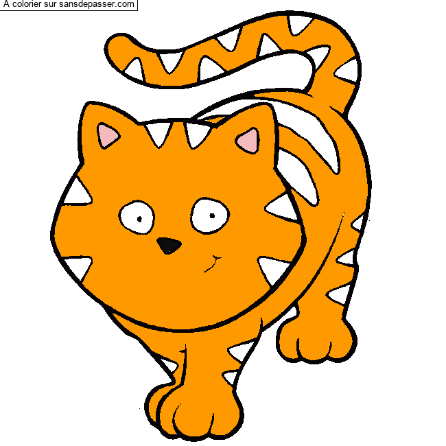 Coloriage Chat tigr&eacute;