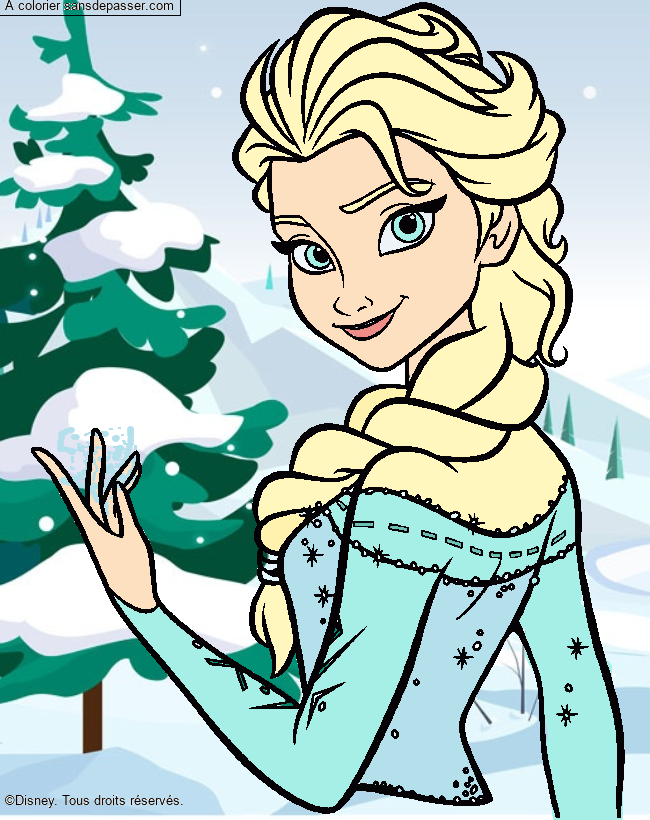 Reine Des Neiges Dessin Couleur