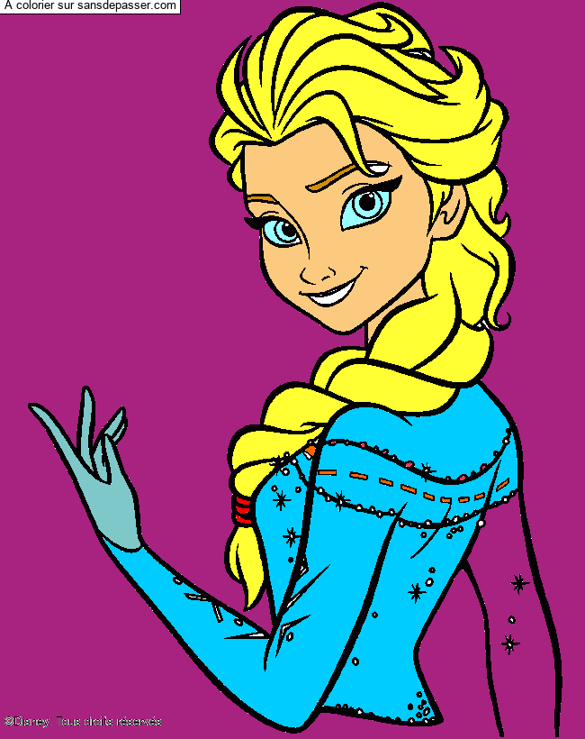 Coloriage Elsa - La Reine des Neiges par LEANA