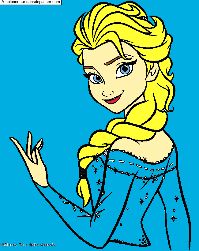 Coloriage Elsa - La Reine des Neiges par un invité