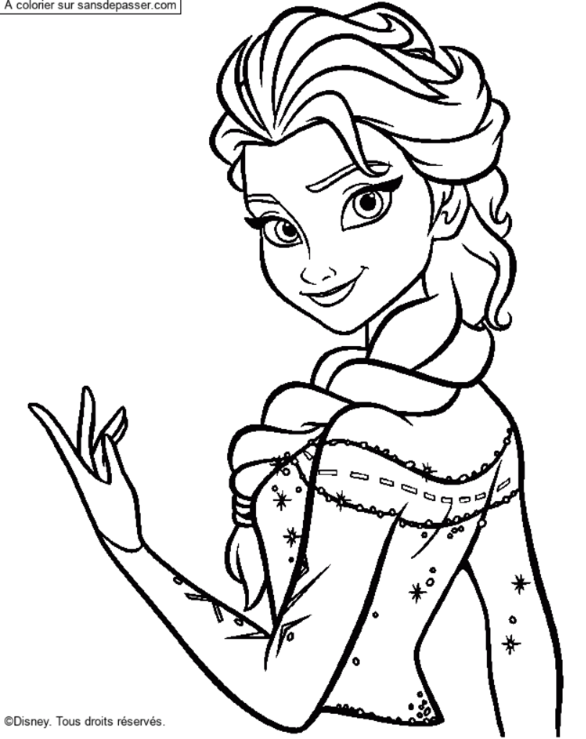 Coloriage Elsa - La Reine des Neiges par un invité