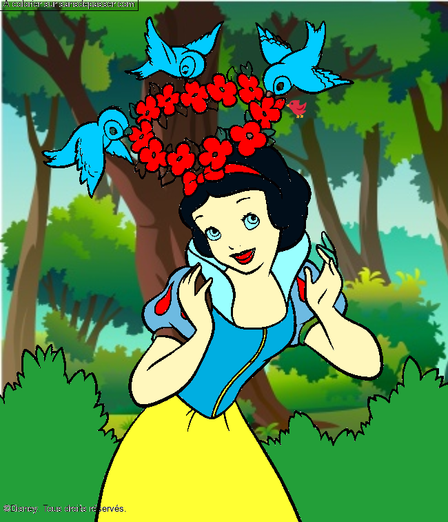 Coloriage Blanche Neige