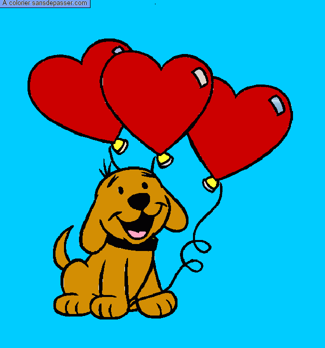 Clifford le grand chien rouge avec des ballons par vanounou