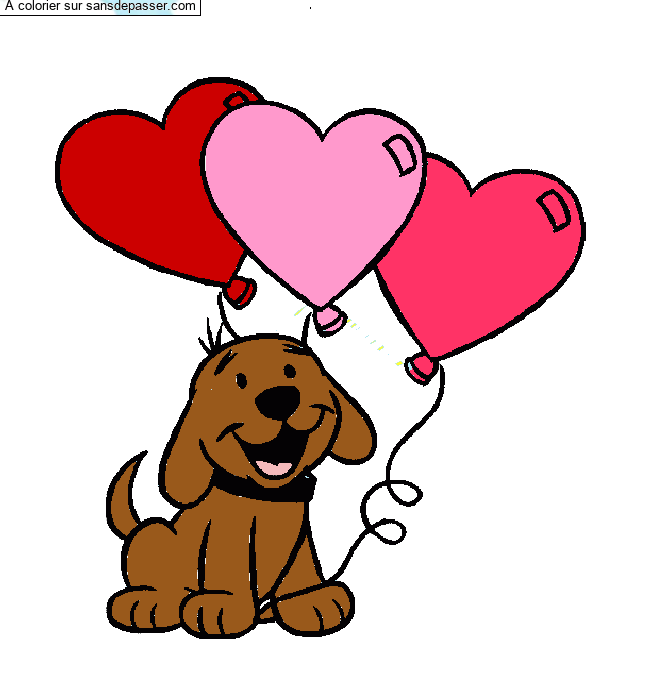 Clifford le grand chien rouge avec des ballons par un invit&eacute;