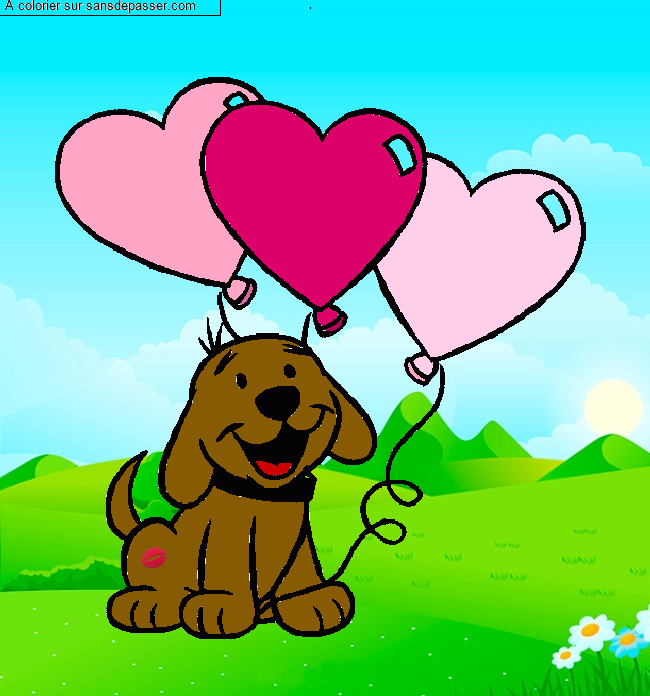 Clifford le grand chien rouge avec des ballons par mimi 8007