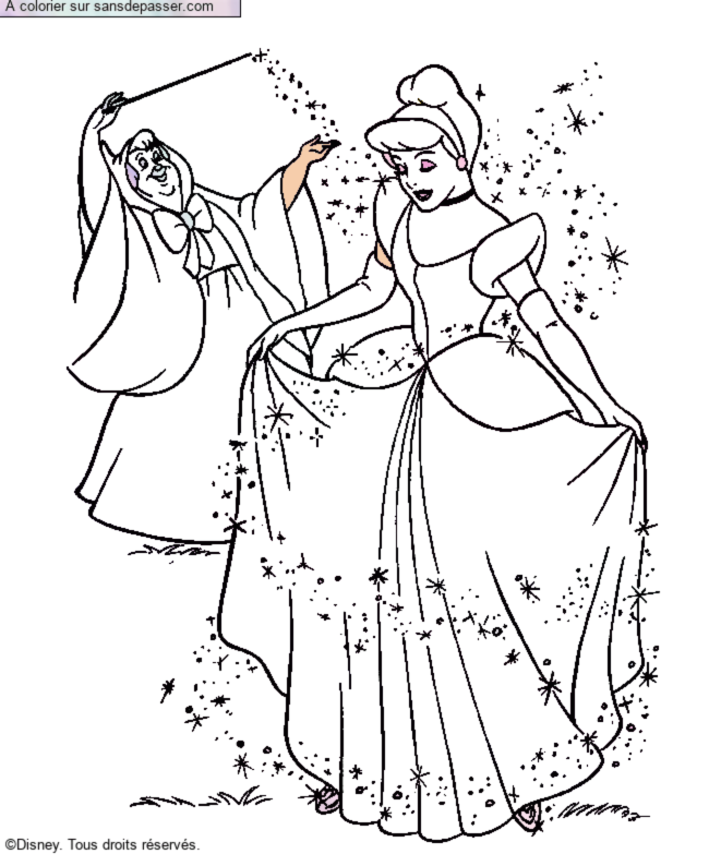 Cendrillon et sa marraine la f&eacute;e par un invit&eacute;