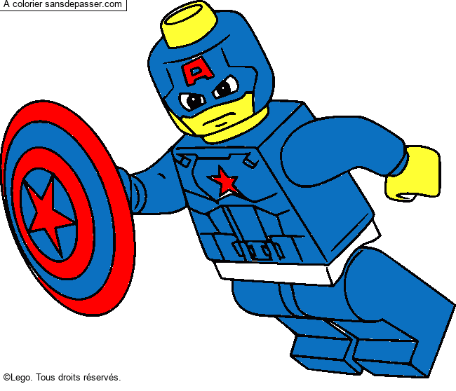 Coloriage Captain America Lego