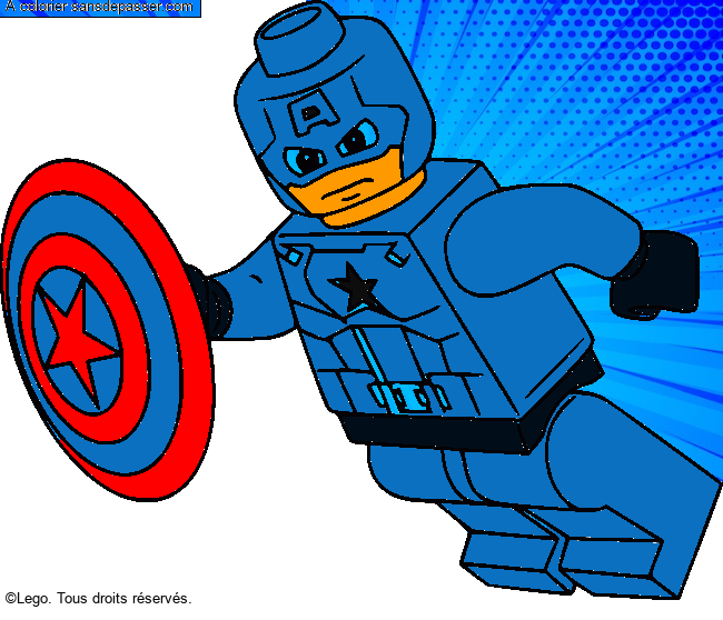 Coloriage Captain America Lego par un invité