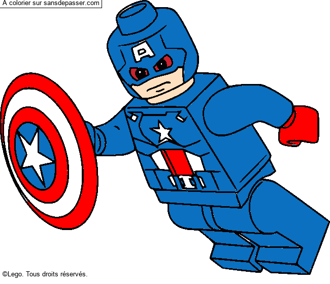 Coloriage Captain America Lego par un invité