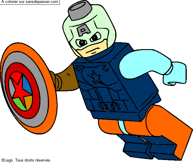 Coloriage Captain America Lego par victor