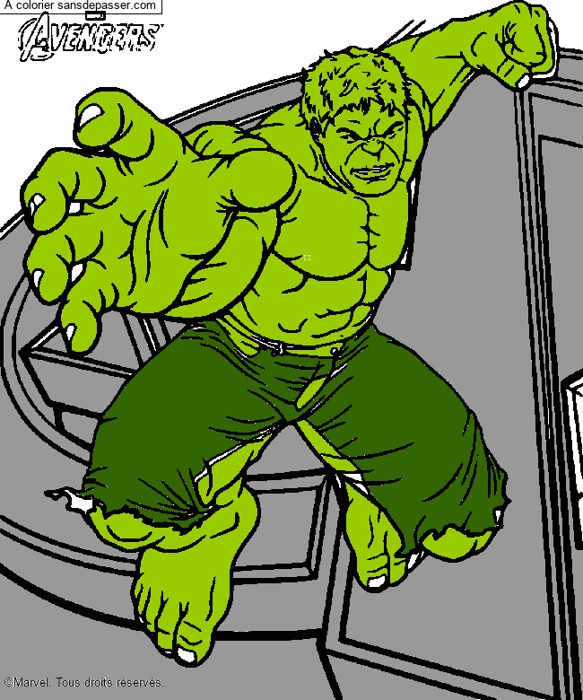 Coloriage Hulk Avengers