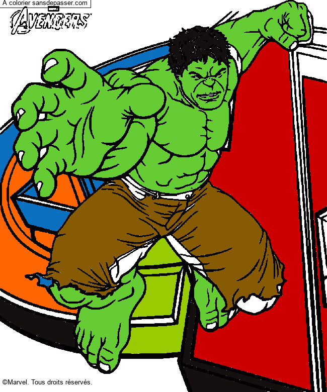 Coloriage Hulk Avengers par un invité