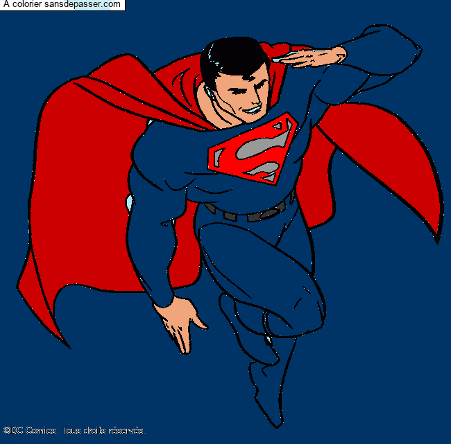 Coloriage Superman par anthodessin