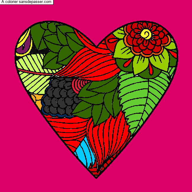 Coeur et fleurs par un invit&eacute;