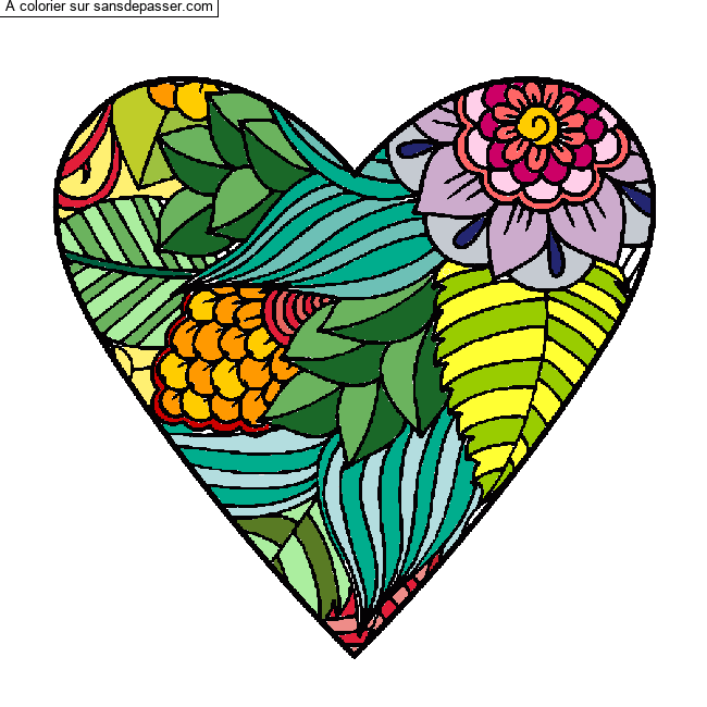 Coeur et fleurs par un invit&eacute;