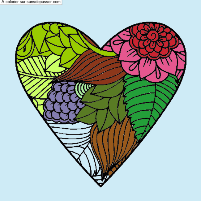 Coeur et fleurs par un invit&eacute;