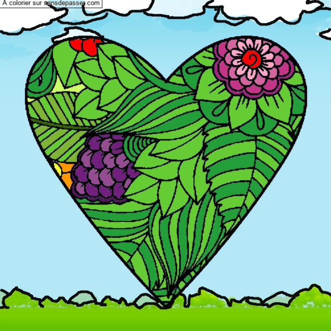 Coeur et fleurs par Iris