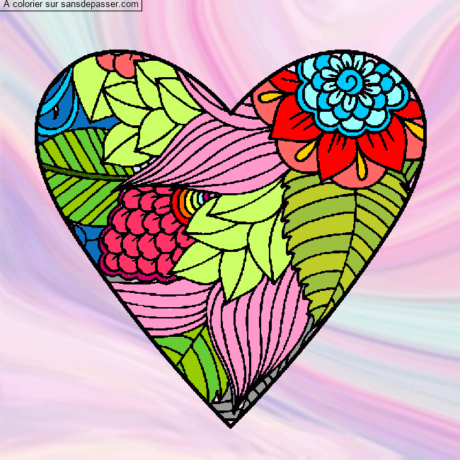 Coeur et fleurs par un invit&eacute;