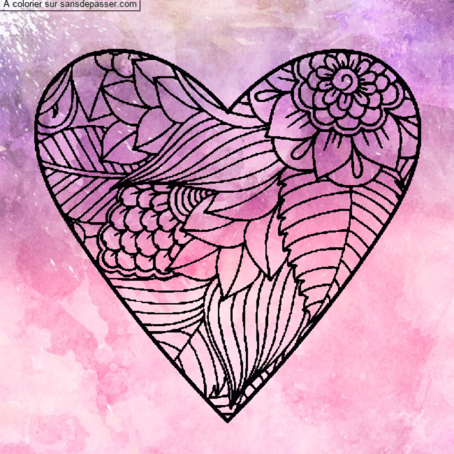 Coeur et fleurs par un invit&eacute;