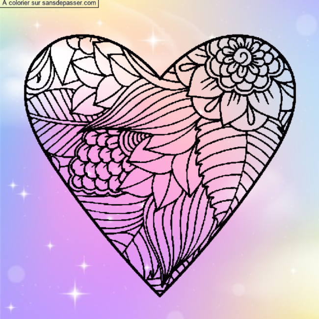 Coeur et fleurs par un invité