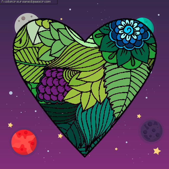 Coeur et fleurs par un invit&eacute;