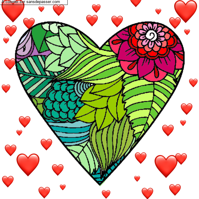 Coeur et fleurs par un invit&eacute;