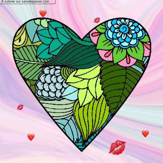 Coeur et fleurs par un invit&eacute;