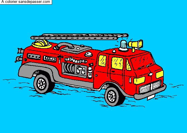 Coloriage Camion de pompiers par un invité