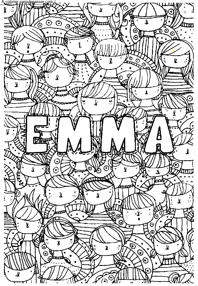 Coloriage Coloriage anti stress pr&eacute;nom - Emma par un invité