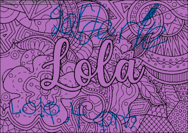 Coloriage Coloriage pr&eacute;nom - Lola par un invit&eacute;