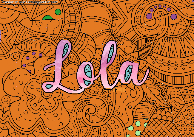 Coloriage pr&eacute;nom - Lola par un invit&eacute;