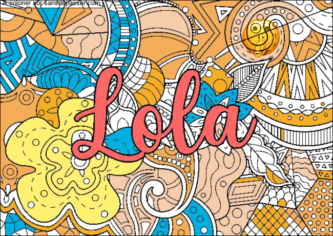 Coloriage Coloriage pr&eacute;nom - Lola par Lillys.12