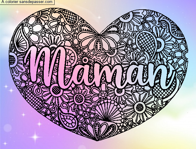 Mandala Coeur Maman par un invit&eacute;