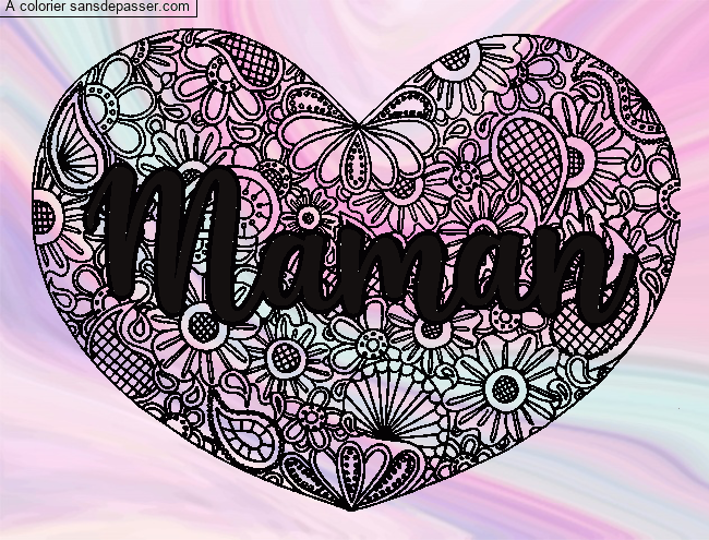 Mandala Coeur Maman par un invit&eacute;