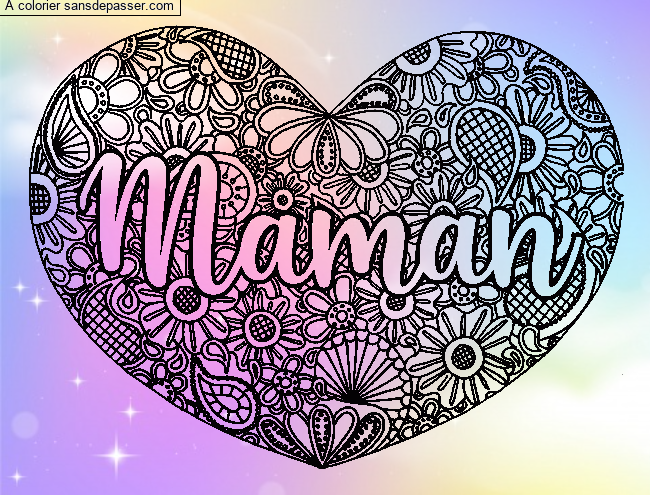 Mandala Coeur Maman par un invit&eacute;