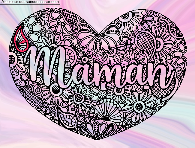 Mandala Coeur Maman par un invit&eacute;