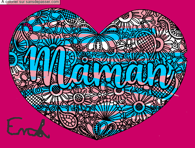 Mandala Coeur Maman par un invit&eacute;
