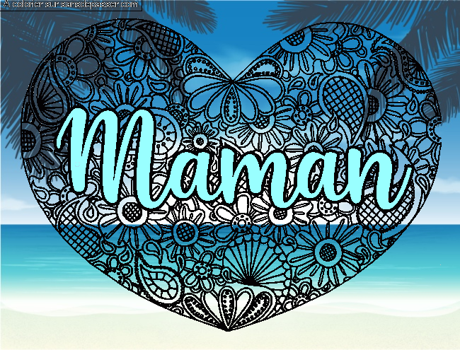 Mandala Coeur Maman par un invit&eacute;