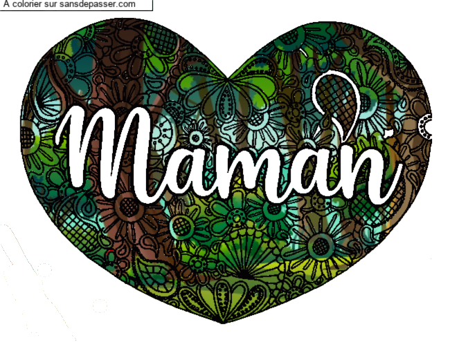 Mandala Coeur Maman par un invit&eacute;