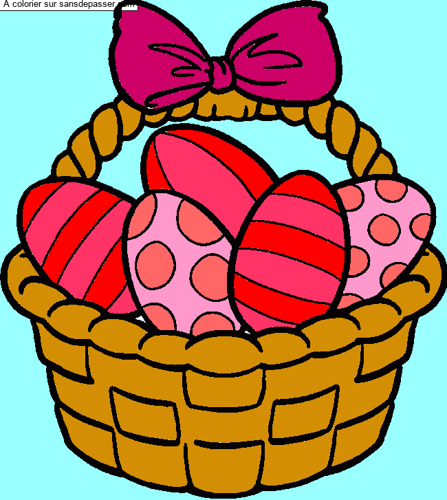 Panier d'oeufs par un invit&eacute;