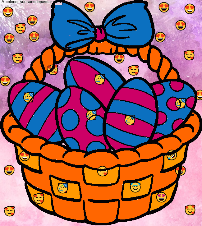 Panier d'oeufs par un invit&eacute;