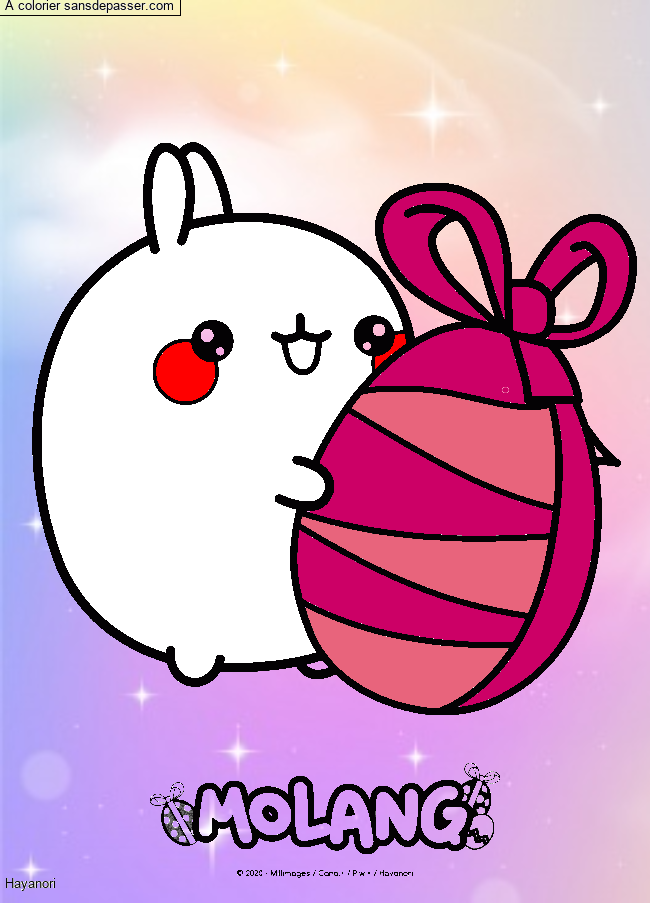 Molang et son oeuf de P&acirc;ques par un invit&eacute;
