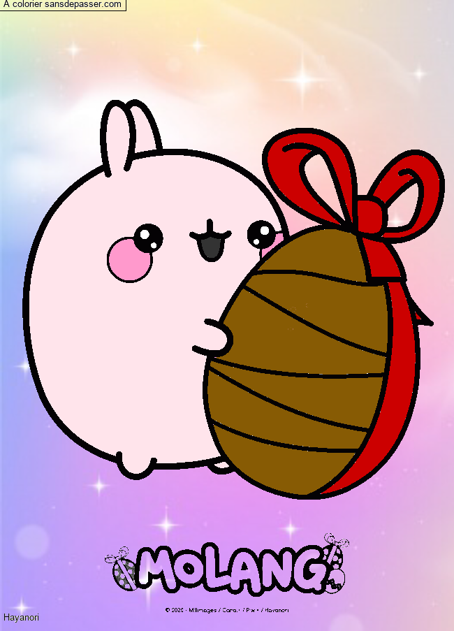 Molang et son oeuf de P&acirc;ques par un invit&eacute;