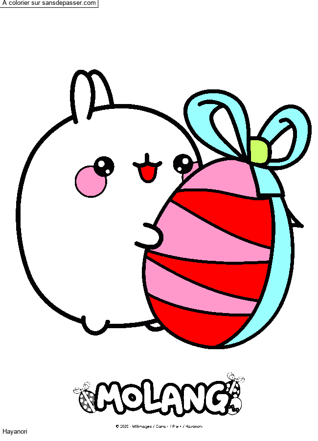 Molang et son oeuf de P&acirc;ques par un invit&eacute;