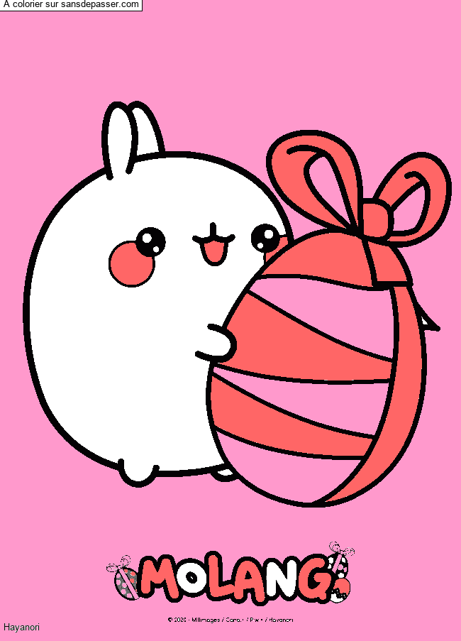 Molang et son oeuf de P&acirc;ques par un invit&eacute;